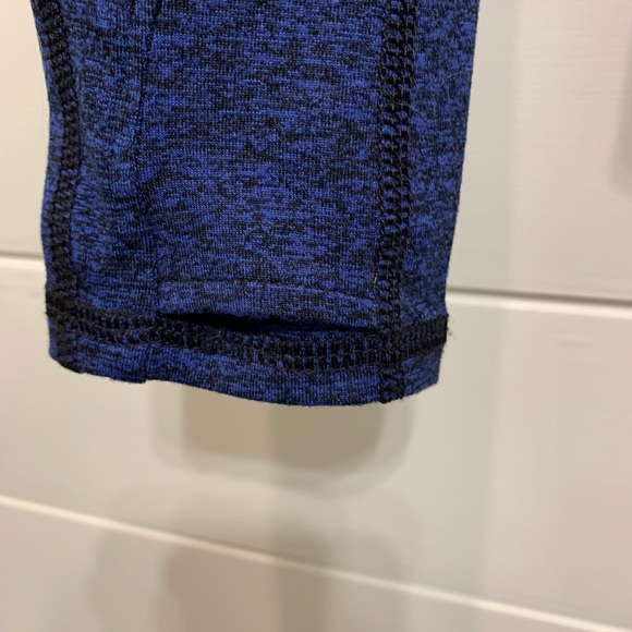 Blue Ruched Athletic Wear Zip Up - Picture 2 of 8